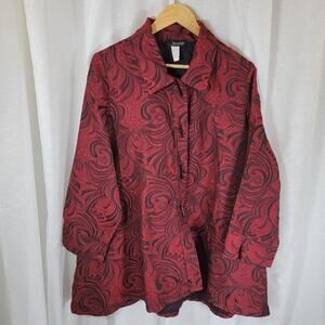 Vtg 90s Moonlight Y&S Fashion Design Goth Brocade Jacquard Jacket Women’s Size L